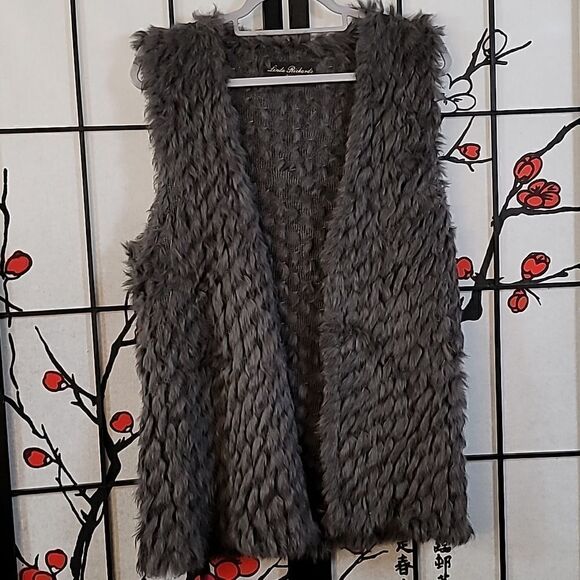 Linda Richards Luxury Rabbit Fur Vest Sweater - Picture 2 of 10